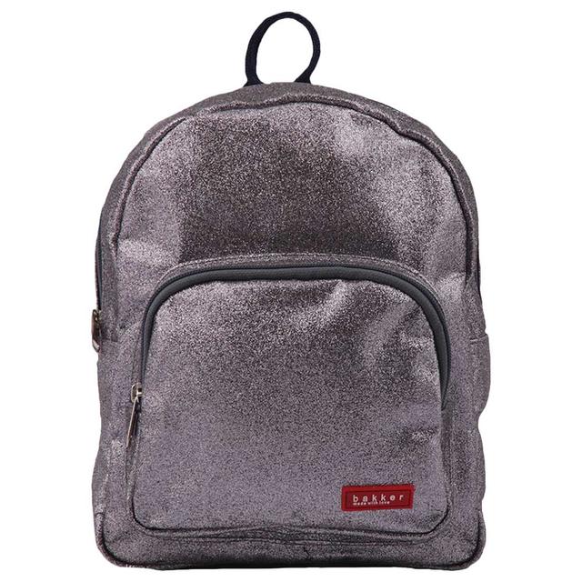 Bakker - Backpack Mini - Glitter Dark Grey - 10.6 Inch