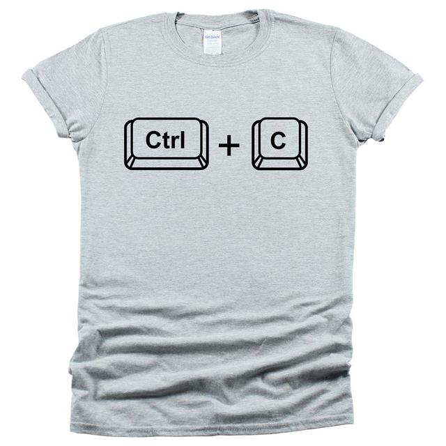 Matching Family Outfits - Dad Ctrl+C T-Shirt - Grey