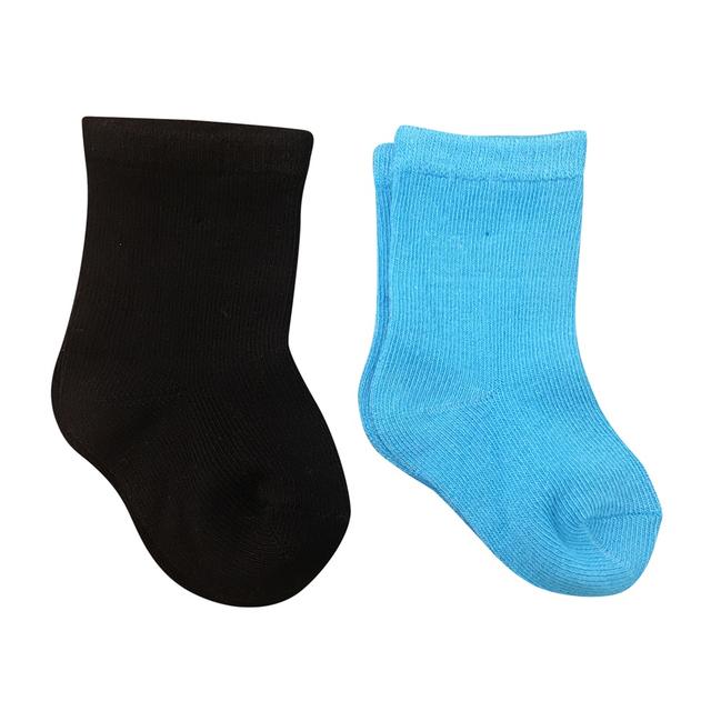 Smurfs - Solid Sock Pack of 2 - Cyan & Black