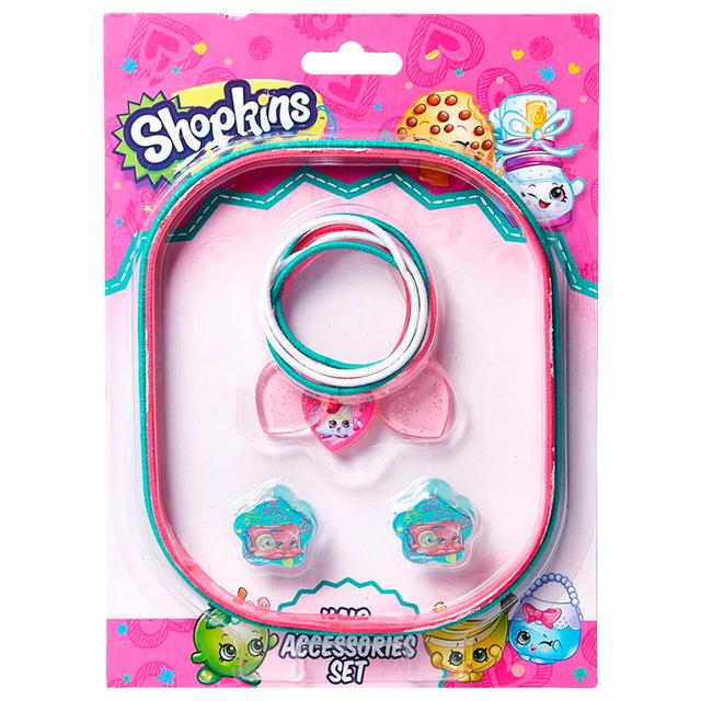 Shopkins - Hair Accessory Set - Green & Pink