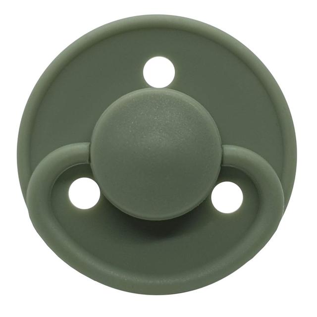 Mininor - Round Pacifier Silicone - 0M+ - 2pcs - Willow Green