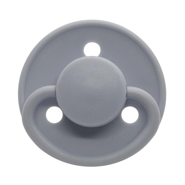 Mininor - Round Pacifier Silicone - 0M+ - 2pcs - Grey Seal