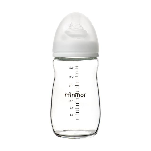 Mininor - Glass Bottle - 240ml - White