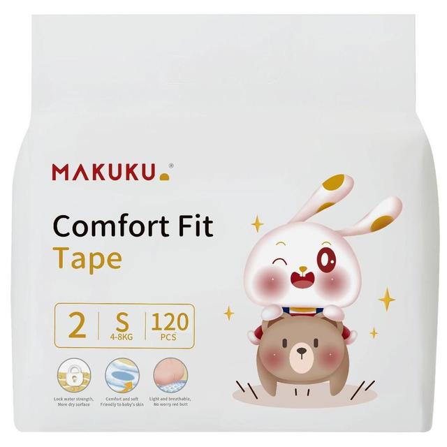 Makuku - Comfort Fit Tape - Size 2 - Small 4-8kg - 120pcs