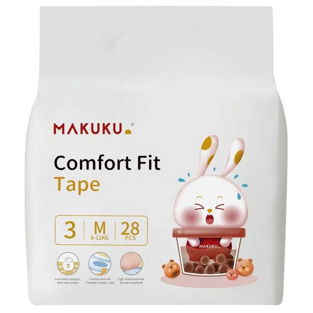 Makuku - Comfort Fit Tape - Size 3 - Medium 6-11kg - 28pcs