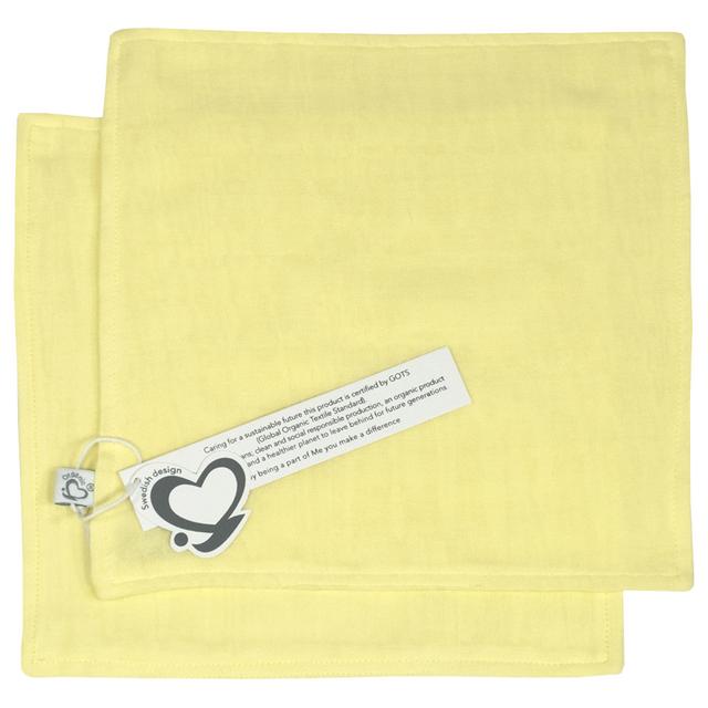 Me - Organic Muslin Burptowel/Facetowel - Pack Of 2 - Yellow