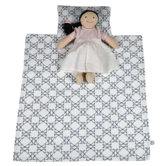 Me - Organic Pretend Play Doll Bed Set - Quatrefoil