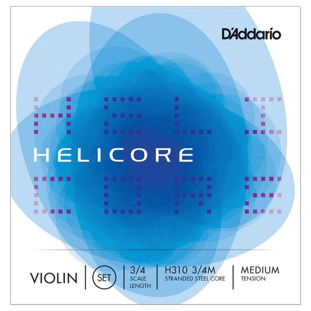 D'Addario - Helicore Violin String Set 3/4 Scale - Medium Tension