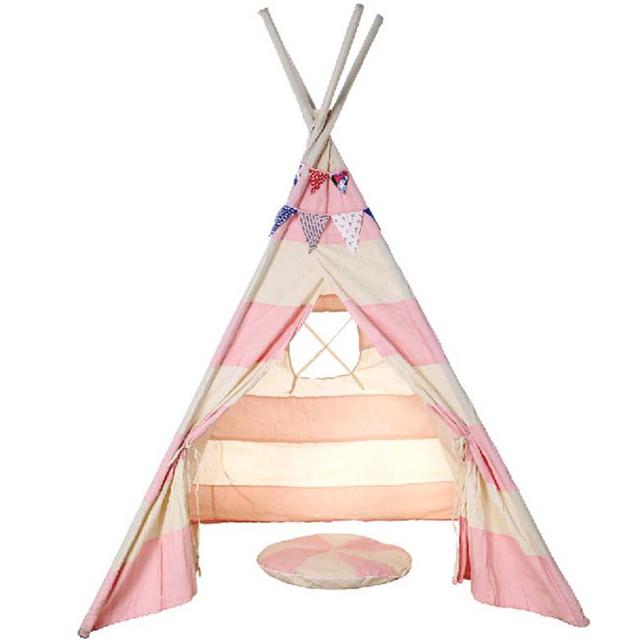 Mi Dulce An'ya - Striped Tee Pee - Cream/Pink