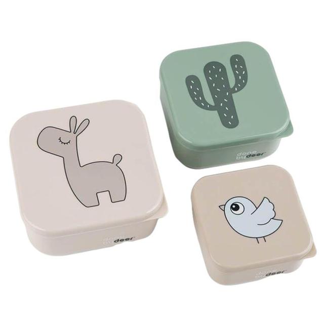 Done By Deer - Snack Box Set Lalee - 3pcs - Sand