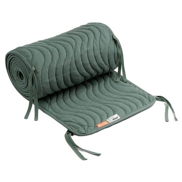 Done By Deer - Quilted Bed Bumper w/ Strings Waves - Green