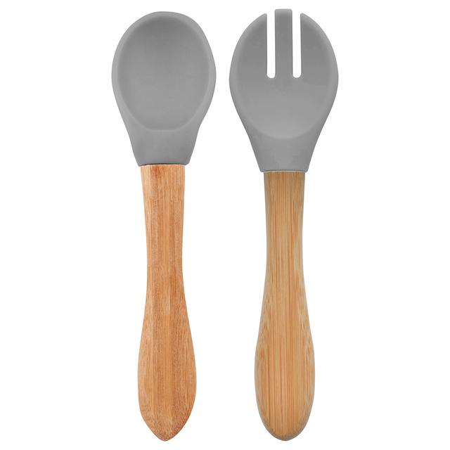 Minikoioi - Dig In Spoon & Fork - Powder Grey