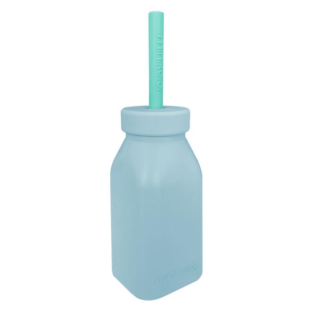 Minikoioi - Bottle & Straw - Mineral Blue/Aqua Green