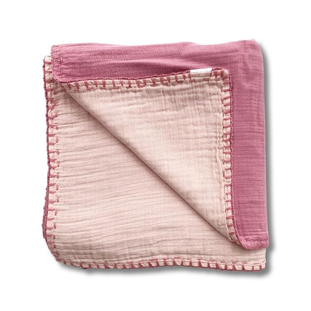 Minimou Kids - Double Face Blanket - Light Pink & Pink