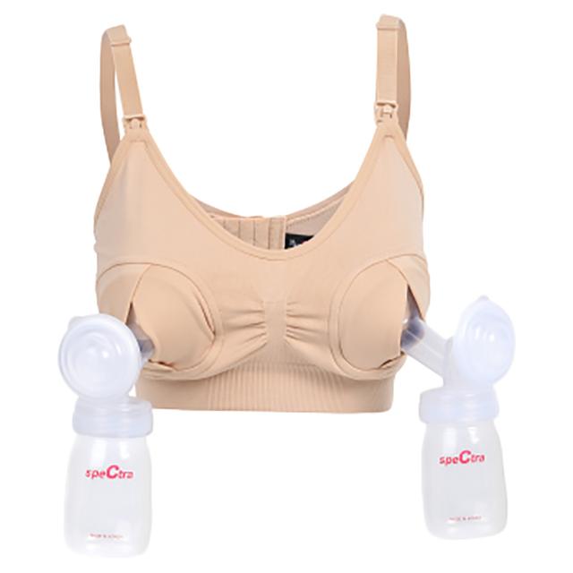 Spectra - Hugs'N Kisses Hands-Free Pumping/Nursing Bra - Latte