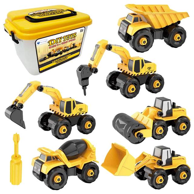 Mumfactory - Construction Excavators Truck Toy + Storage Box