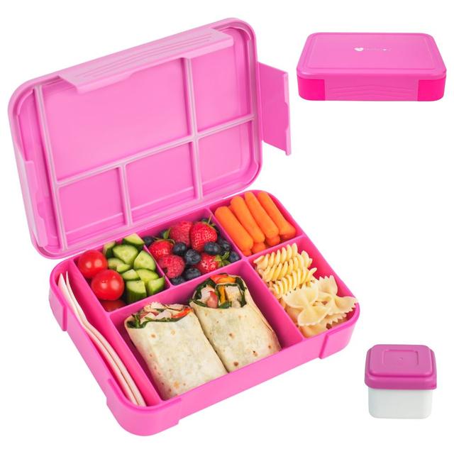 Mumfactory - 5 Compartment Lunch Box for Kids - Pink