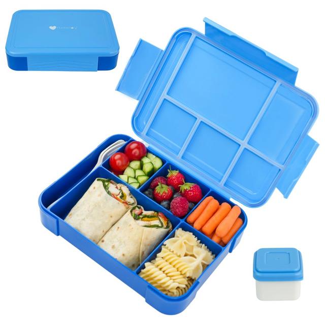 Mumfactory - 5 Compartment Lunch Box for Kids - Blue