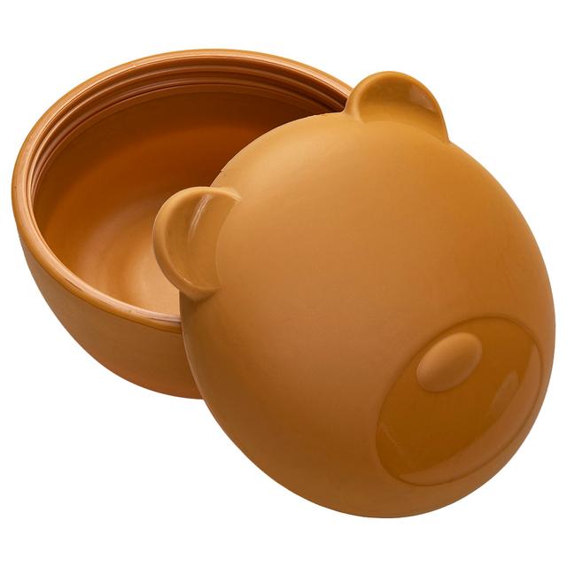 Melii - Silicone Bowl w/ Lid - Bear - 350ml - Brown