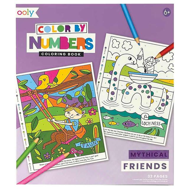 Ooly - Color By Numbers Colouring Book - Mythical Friends