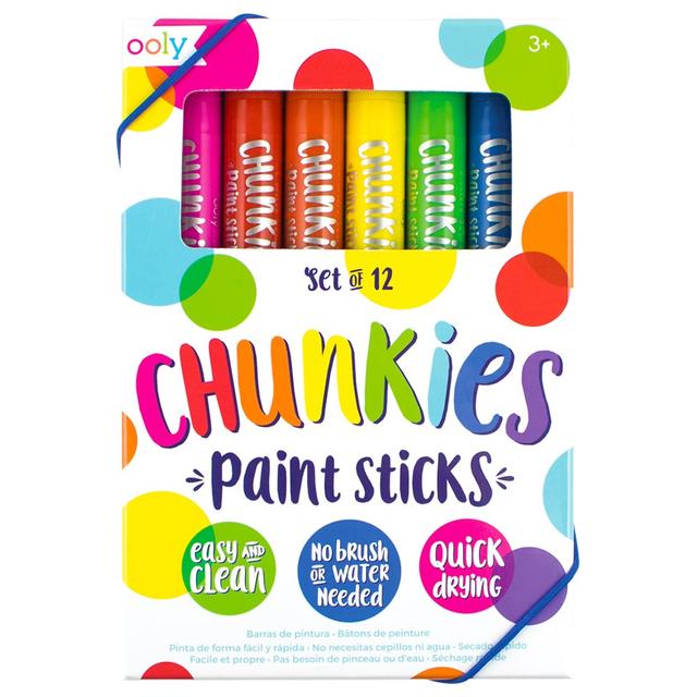 Ooly - Chunkies Paint Sticks - Set Of 12 - Classic