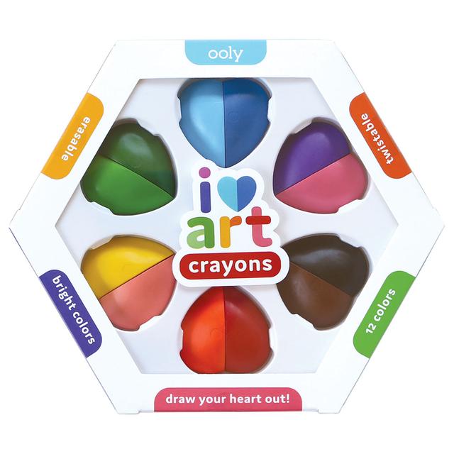 Ooly - I Heart Art Erasable Crayons - Set Of 6