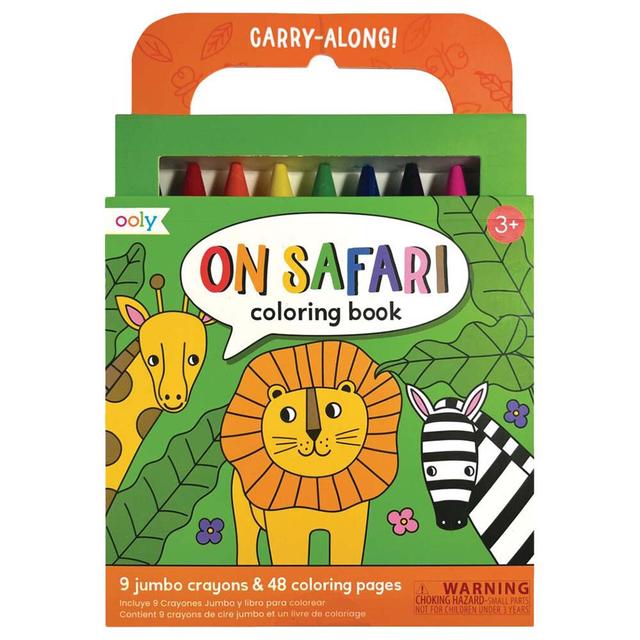 Ooly - Carry Along Colouring Book Set - On Safari