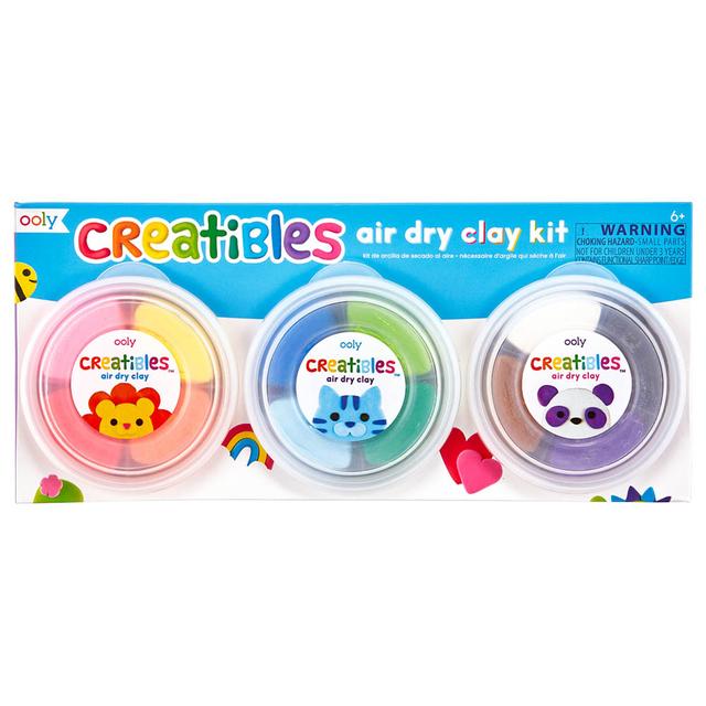 Ooly - Creatibles DIY Air Dry Clay Kit - 15 Pc Set