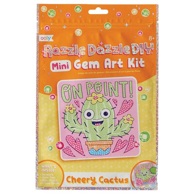 Ooly - Razzle Dazzle Mini Gem Art Kit - Cheery Cactus