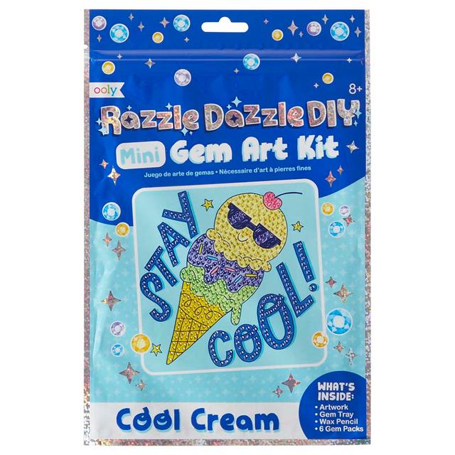 Ooly - Razzle Dazzle Mini Gem Art Kit - Cool Cream