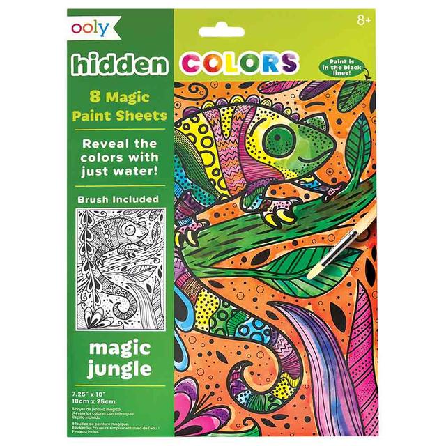 Ooly - Hidden Colours Magic Paint Sheets - Magic Jungle