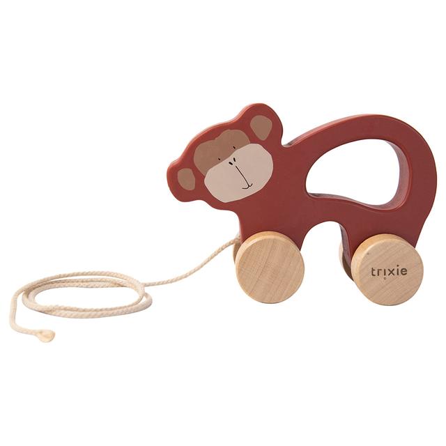 Trixie - Wooden Pull Along Toy - Mr. Monkey