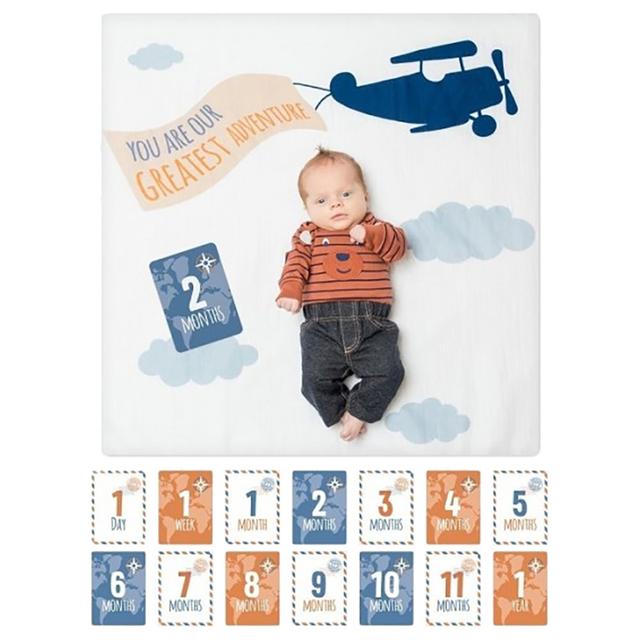 Lulujo - First Years Blanket & Card Set - Greatest Adventure