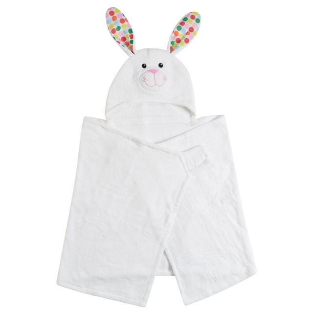 Zoocchini - Hooded Towel - Bella the Bunny - White