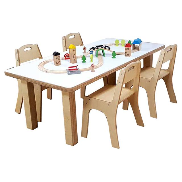 Moon Kids Small Work Bench & Chair Set - 1 Table & 4 Chairs