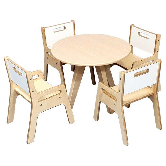 Moon Kids - Round Table & Chair Set - 1 Table & 4 Chairs