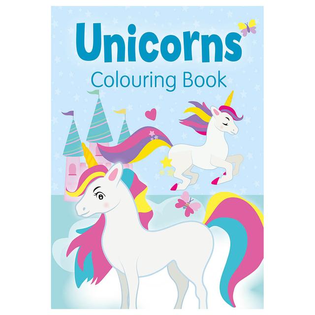 Unicorns Colouring Book (Blue