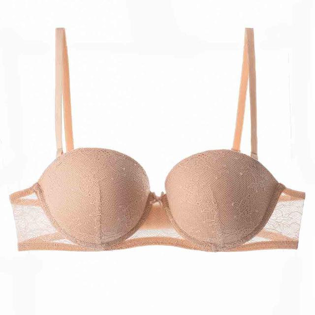 Lacy Dreams - Casual Multiway Push-Up Lace Bra - Beige