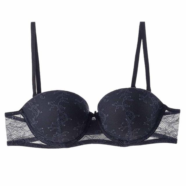 Lacy Dreams - Casual Multiway Push-Up Lace Bra - Navy Blue