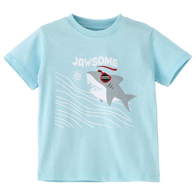 Jam - Boys Basic Round Neck Graphic T-Shirt - Light Blue