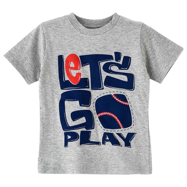 Jam - Boys Basic Round Neck Graphic T-Shirt - Faded Grey