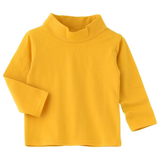 Jam - Boys Basic Solid Turtle Neck T-Shirt - Mustard