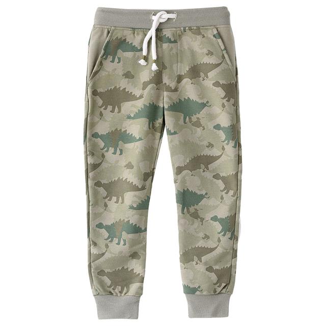 Jam - Dinosaur Print Knit Jogger - Olive Green