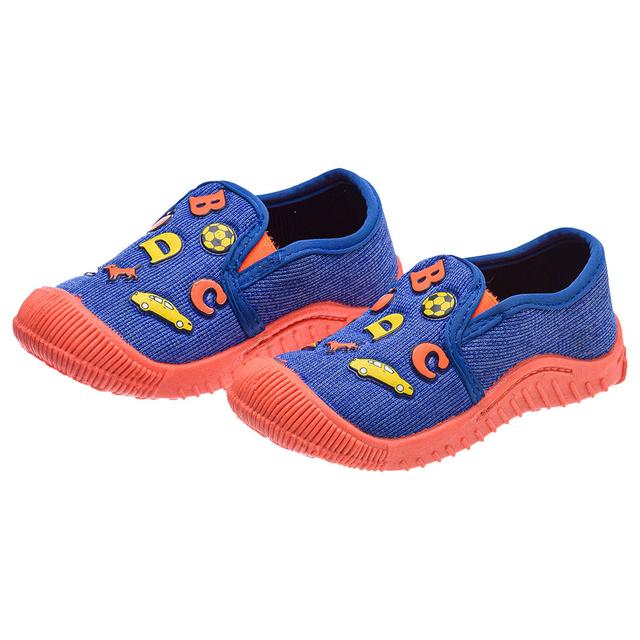 Uniq Kidz - Kids Printed Casual Shoes  - Orange & Blue