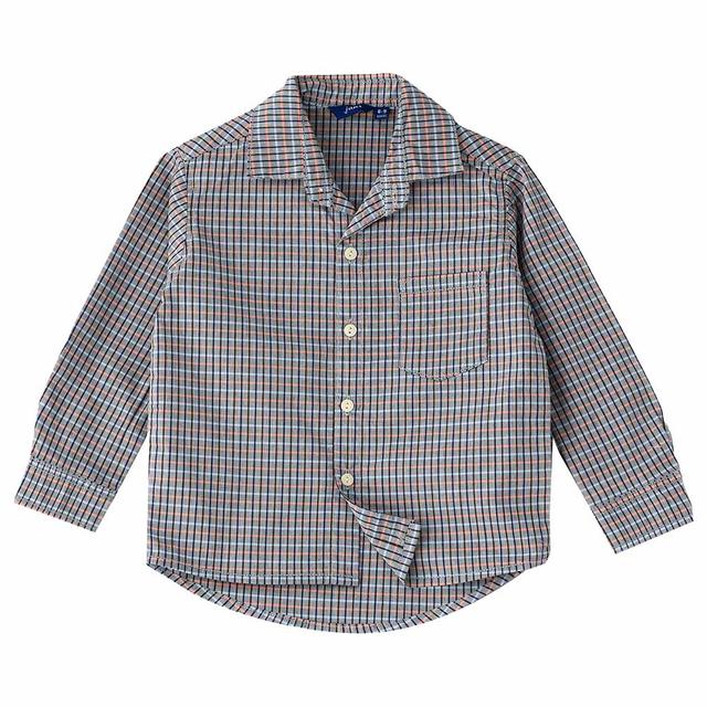 Jam - Woven Checks  Long Sleeve Polo - Grey