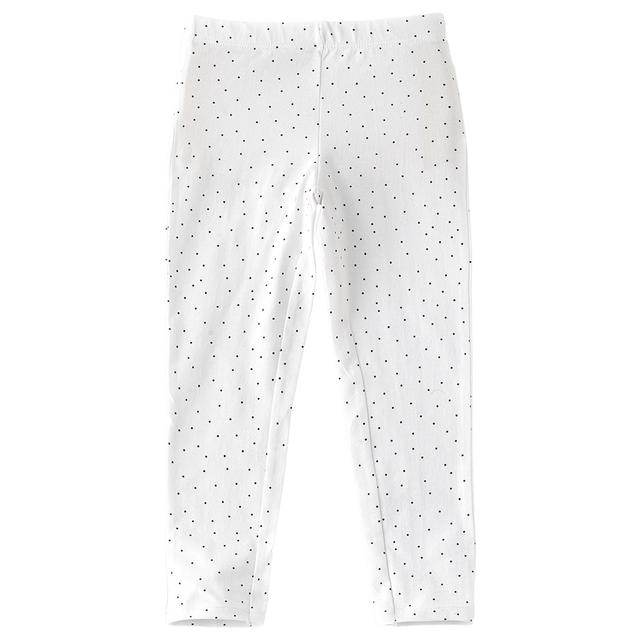 Jelliene - Legging W/ Black Dot Print - White