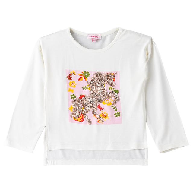 Jelliene - Knit T-Shirt W/Print - White