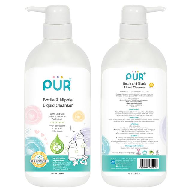 PUR - Natural Bottle & Nipple Liquid Cleanser 500ml