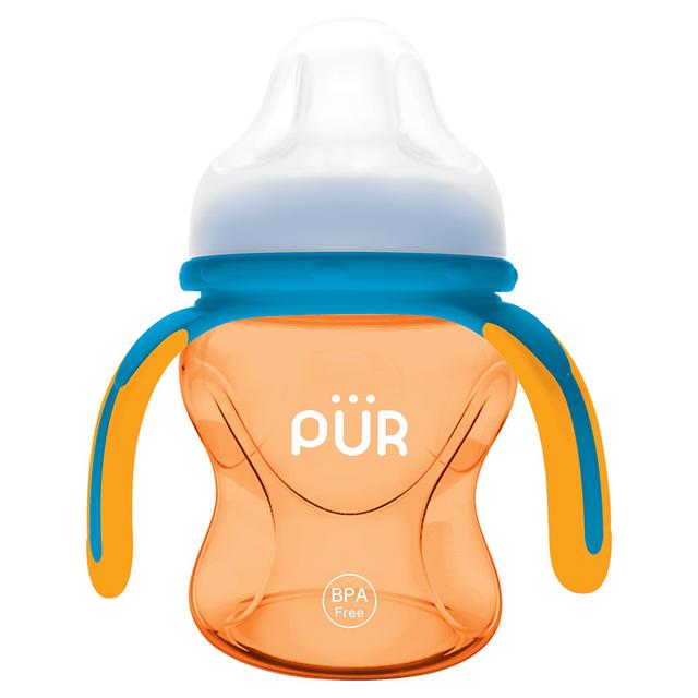 PUR - Natural Grasp Cup W/ Spout & Handle 5oz - Orange