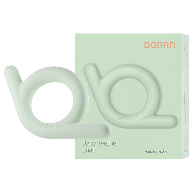 BORRN - Silicone BPA Free Non-Toxic Teether Snail - Green